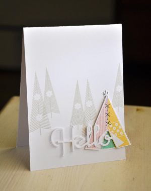 Teepee Hello Card