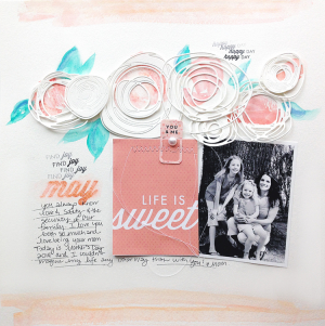 Life is Sweet scrapbook layout