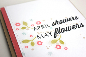 May Flowers Card - detail