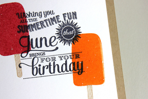 Summertime Fun Birthday Card - detail