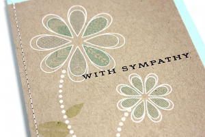Daisy Sympathy Card - detail
