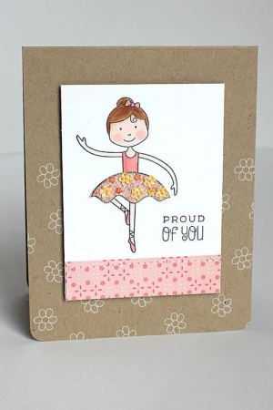 Proud of You Ballerina Card