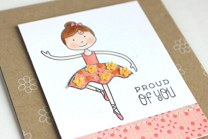 Proud of You Ballerina Card - detail