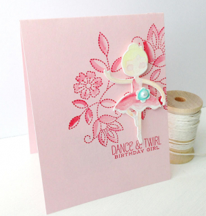 Dance and Twirl Birthday Girl card