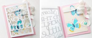 Welcome to the World Little Angel card - inside and out