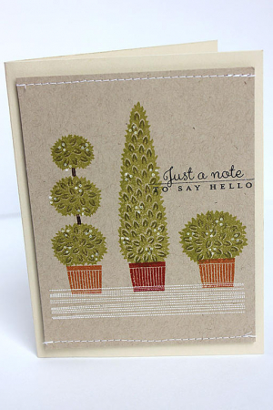 Topiary Note Card