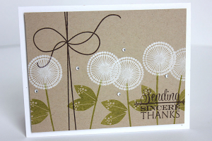 Tied Up Dandelions Card