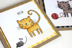 Tabby Cat Cards - detail