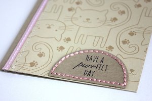 Cat Print Card - detail