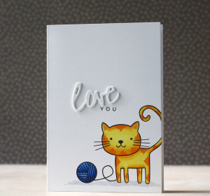 love you kitty card