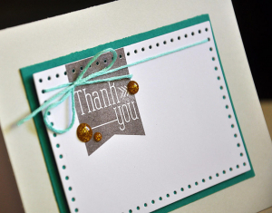 A Banner Thank You Card Detail