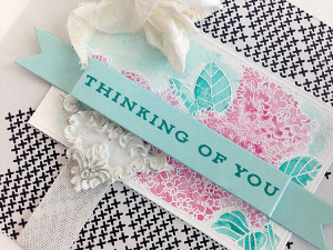 Thinking of You card - detail