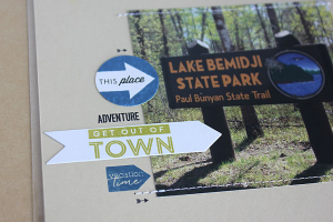 Adventure is Out There Layout - left side detail