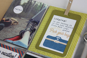 Pack Your Bags Layout - left side detail