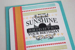 Birthday Stripes Card - detail