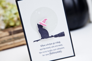 Witch Cat Halloween Card