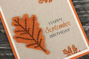 Happy September Birthday Card - detail