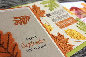 September Birthday Cards - detail
