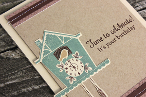 Birthday Time Card - detail