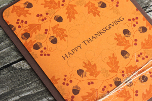 Autumn Thanksgiving Card - detail