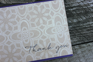 Medallion Patterned Thank You Card - detail
