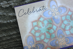 Stained Glass Celebrate Card - detail