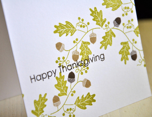 Happy Thanksgiving Card Detail
