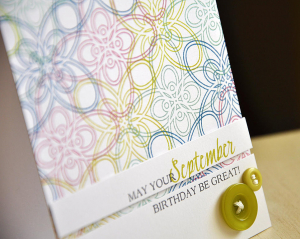 September Birthday Card Detail