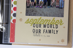 Our World Our Family Cover Page - detail