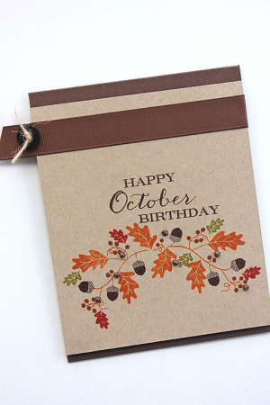 Happy October Birthday Card
