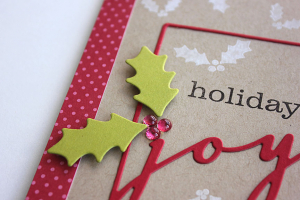 Holiday Joy Card - detail