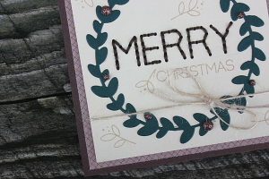 Rustic Merry Card - detail