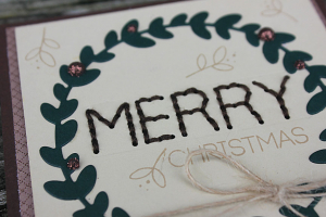 Rustic Merry Card - detail