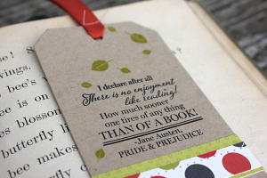 Fall Jane Austen Bookmark - detail