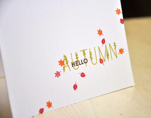 Hello Autumn Card Detail