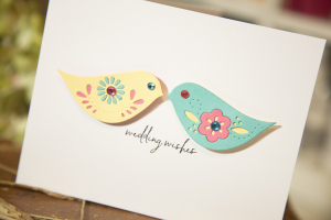 Love Birds Wedding Card