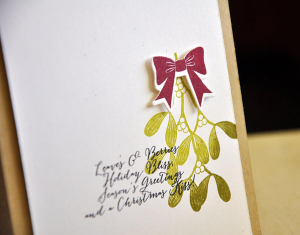 Christmas Kiss Card Detail