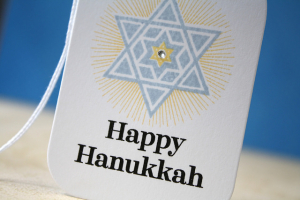 hanukkah tag close up