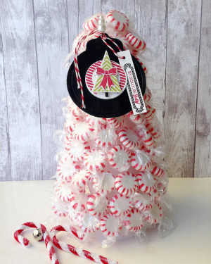 Peppermint Candy Tree with Be Jolly Tag