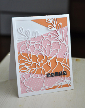 Hello Peony Card