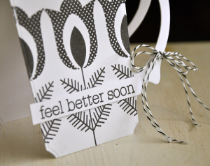 Cuppa Love Cup Shape Card Detail