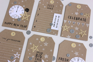 New Year Journal Tags - detail