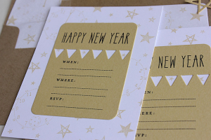 Happy New Year Invitations - detail