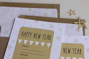 Happy New Year Invitations - detail