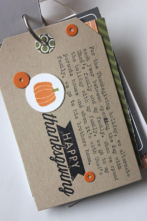 Thanksgiving Mini Tag Book - detail