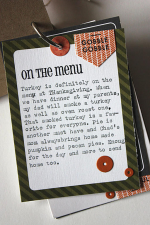 Thanksgiving Mini Tag Book - detail