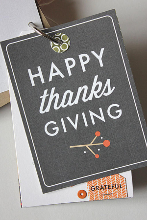 Thanksgiving Mini Tag Book - detail