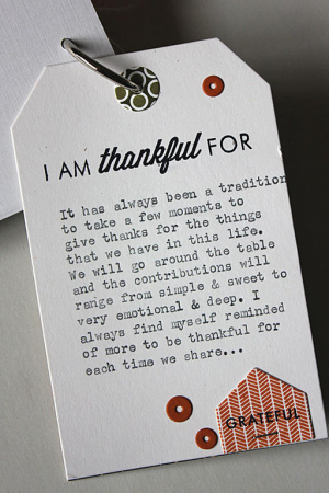 Thanksgiving Mini Tag Book - detail