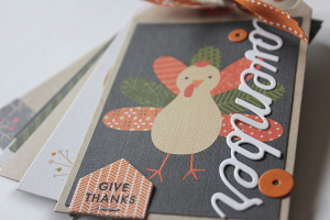 Thanksgiving Mini Tag Book - detail