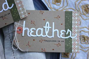 Family Place Setting Tags - detail